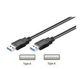 Goobay 0.5m USB 3.0 A/A - Musta, 5000 Mbit/s - Lourun verkkokauppa