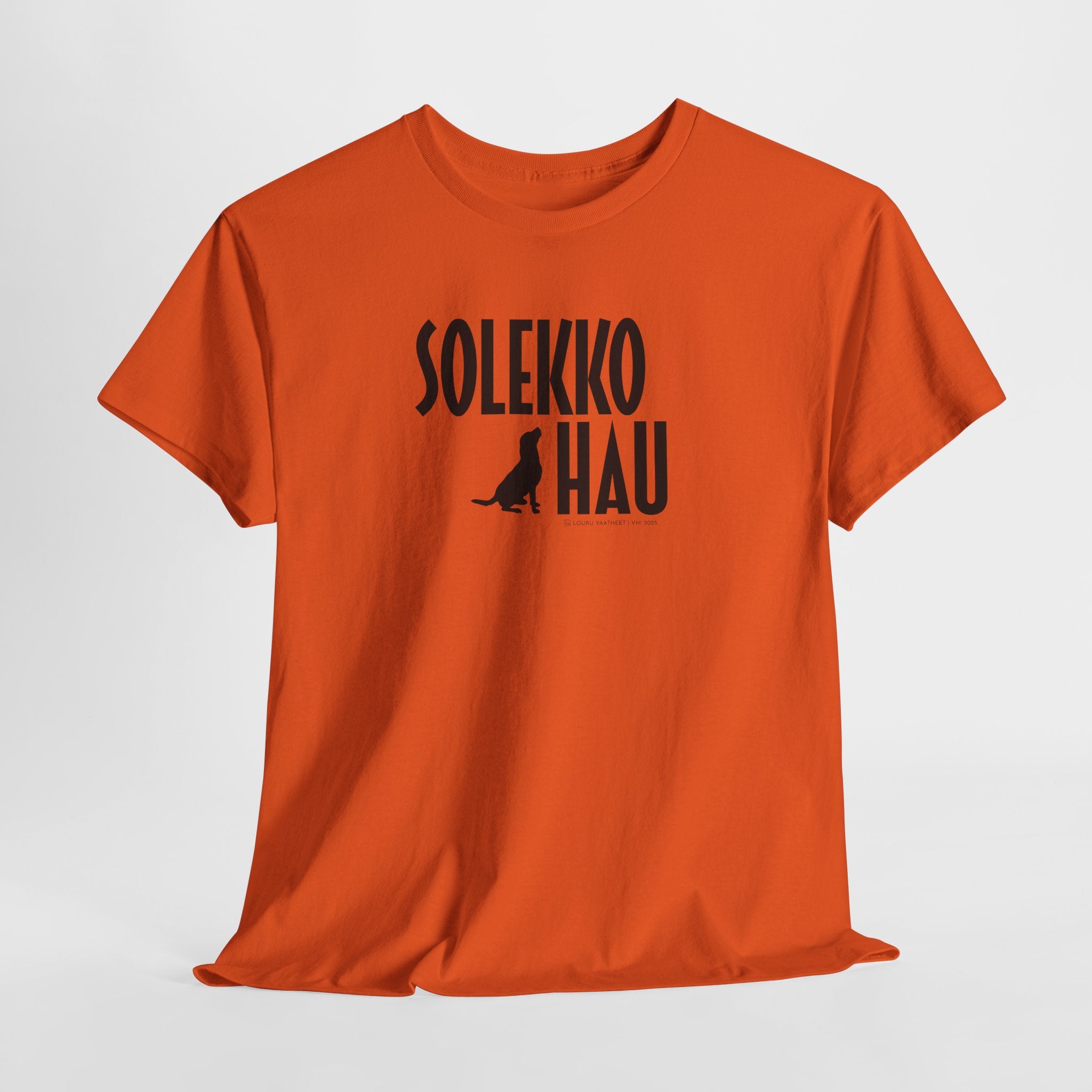 Solekko Hau t-paita, musta teksti | 100% puuvillaa, unisex