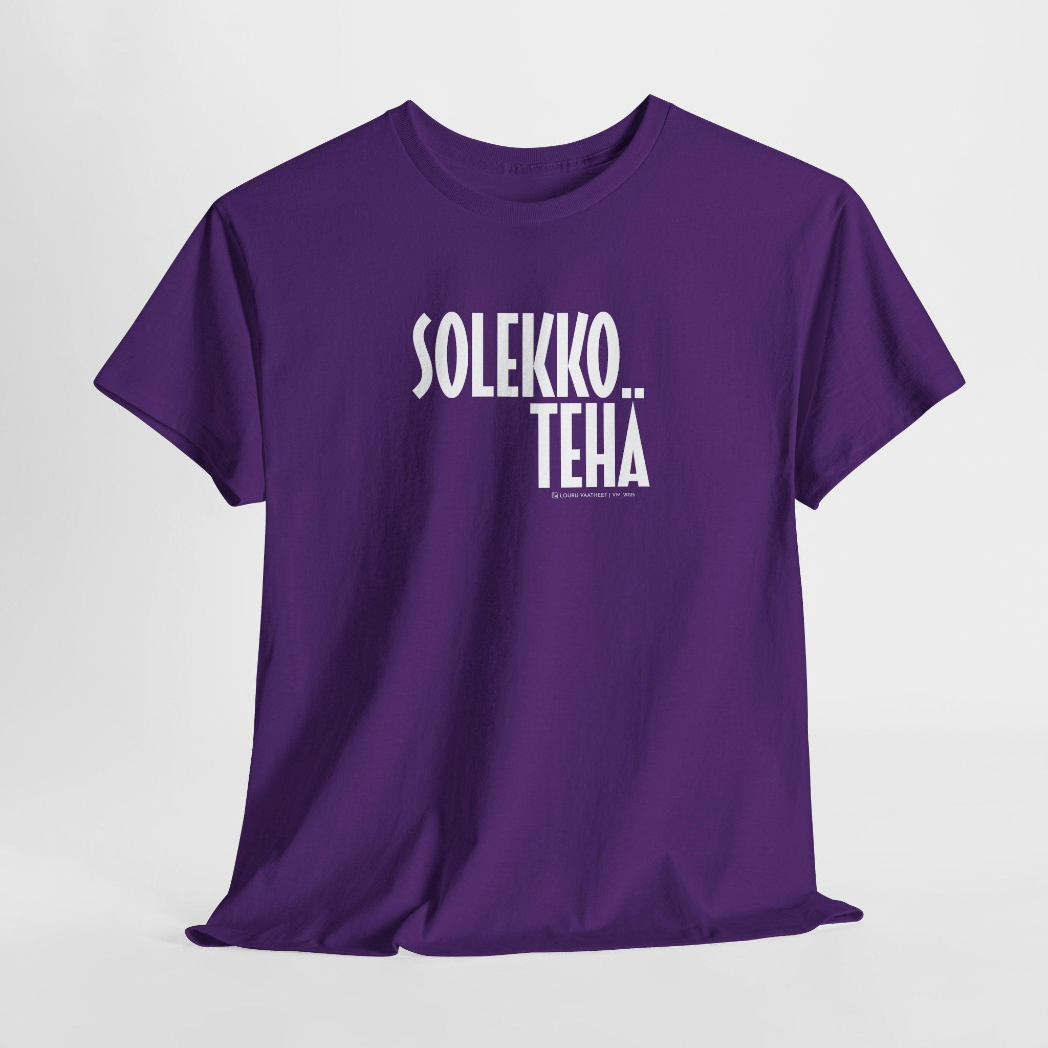 Louru verkkokauppa Solekko tehä t-paita - Unisex 100% puuvillainen  - mukava ja hengittävä hauskalla kuvalla