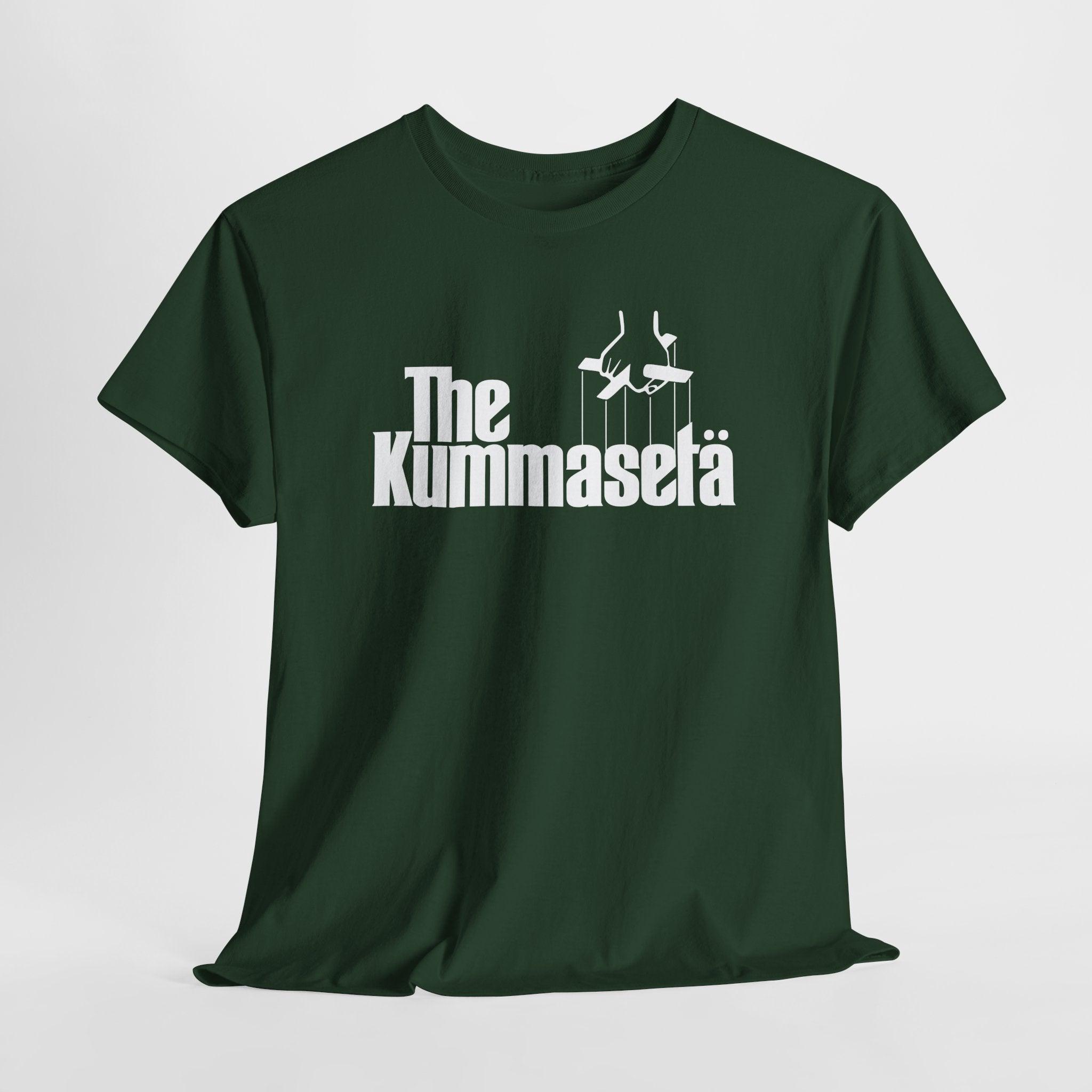 The Kummasetä t-paita, valkoinen teksti | 100% puuvillaa, unisex - Lourun verkkokauppa