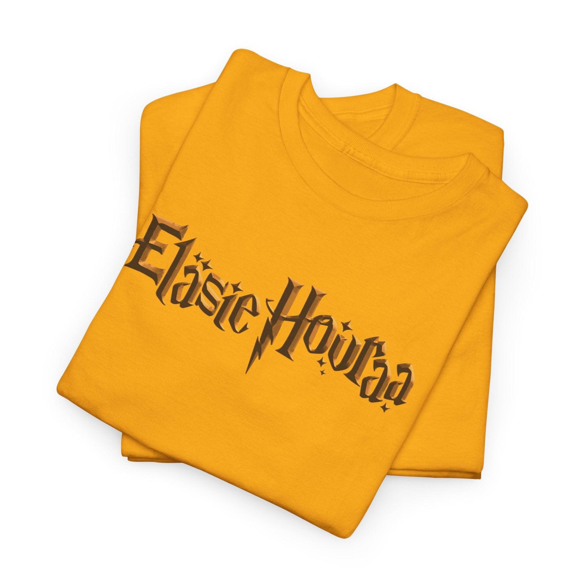 Eläsie Houraa t-paita, kultainen logo | 100% puuvillaa, unisex - Lourun verkkokauppa