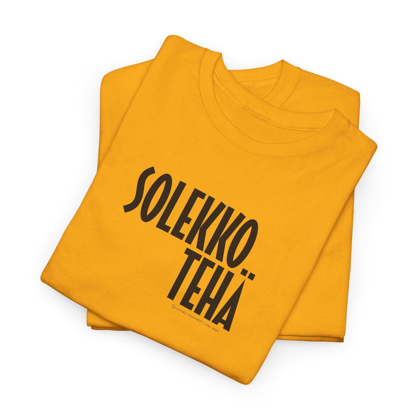 Solekko tehä t-paita, musta teksti | 100% puuvillaa, unisex - Lourun verkkokauppa