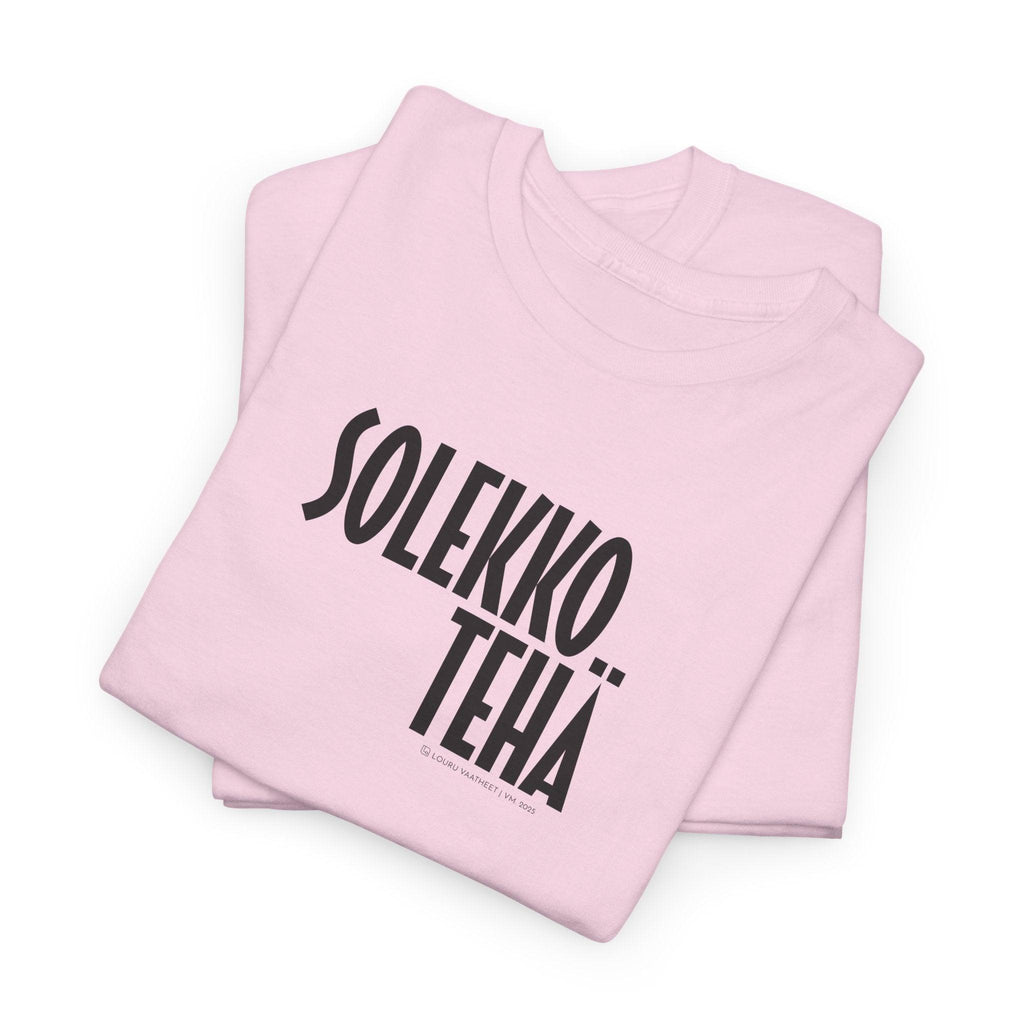Solekko tehä t-paita, musta teksti | 100% puuvillaa, unisex - Lourun verkkokauppa