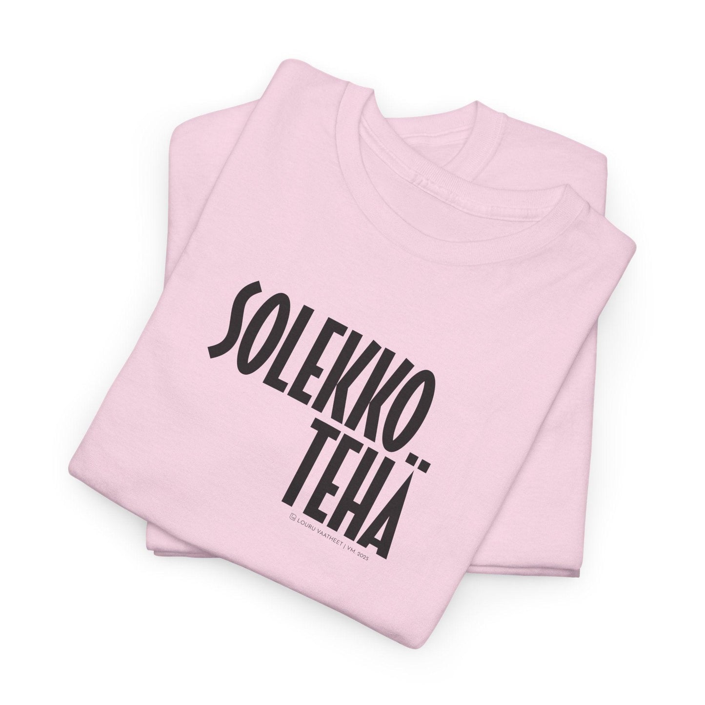 Solekko tehä t-paita, musta teksti | 100% puuvillaa, unisex - Lourun verkkokauppa