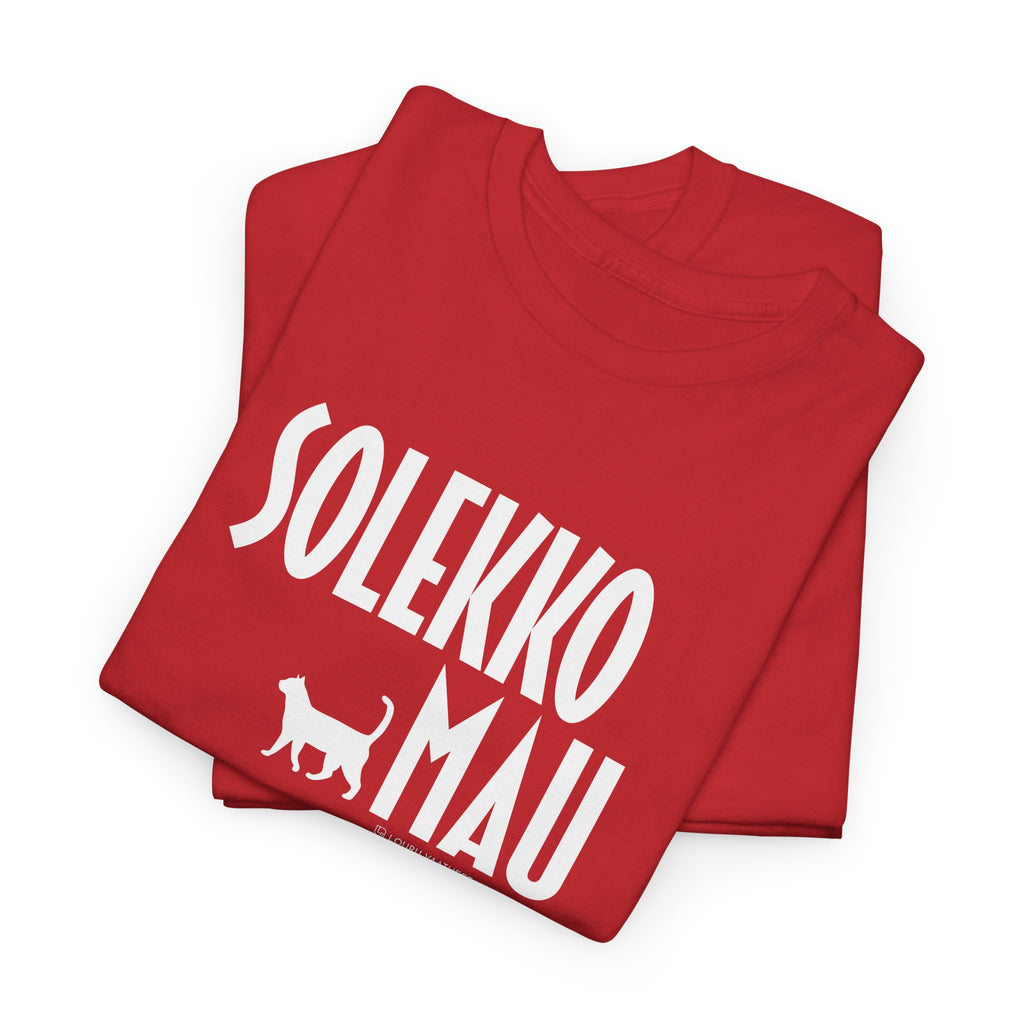 Solekko Mau t-paita, valkoinen teksti | 100% puuvillaa, unisex