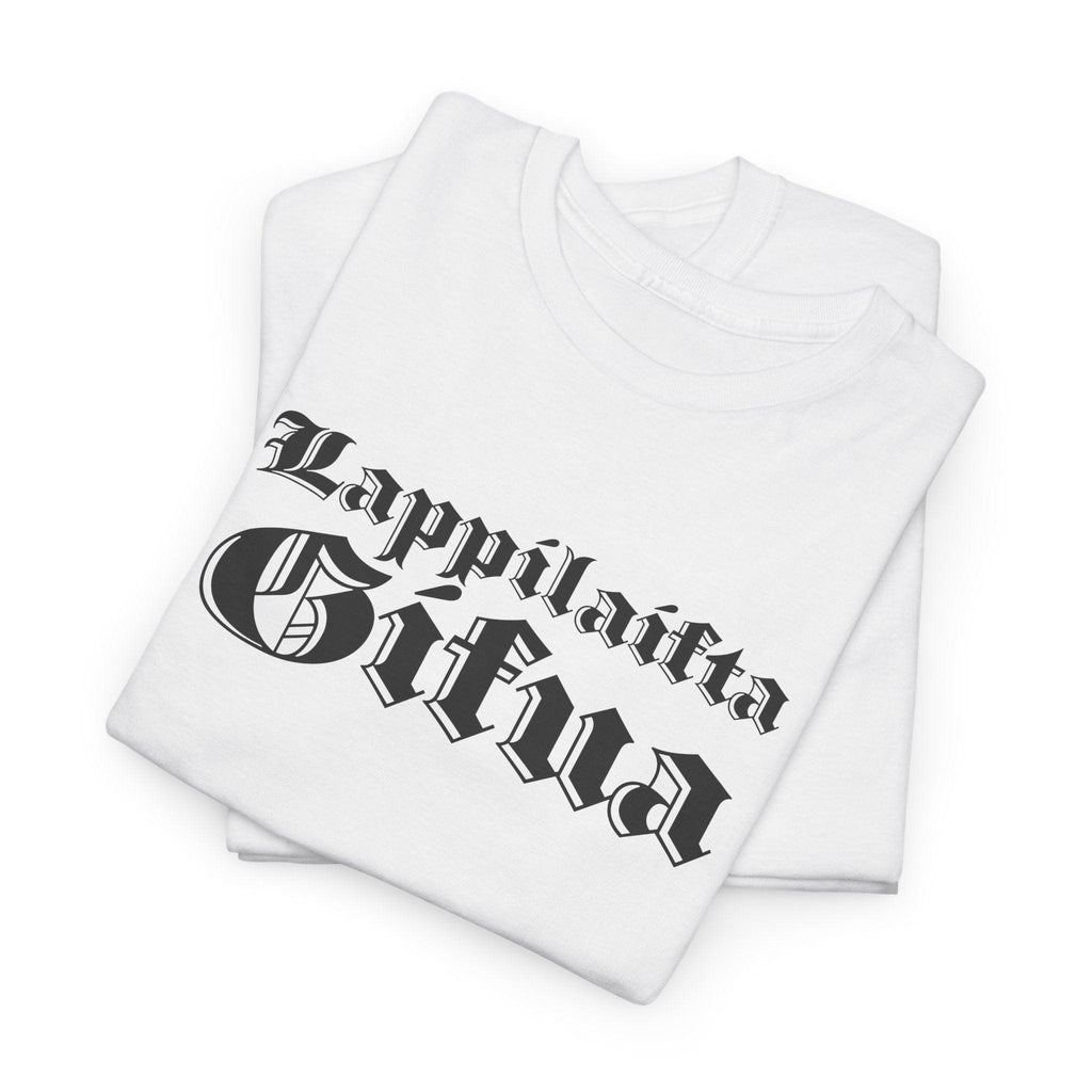 Lappilaista sisua t-paita, tumma retro teksti | 100% puuvillaa, unisex - Lourun verkkokauppa
