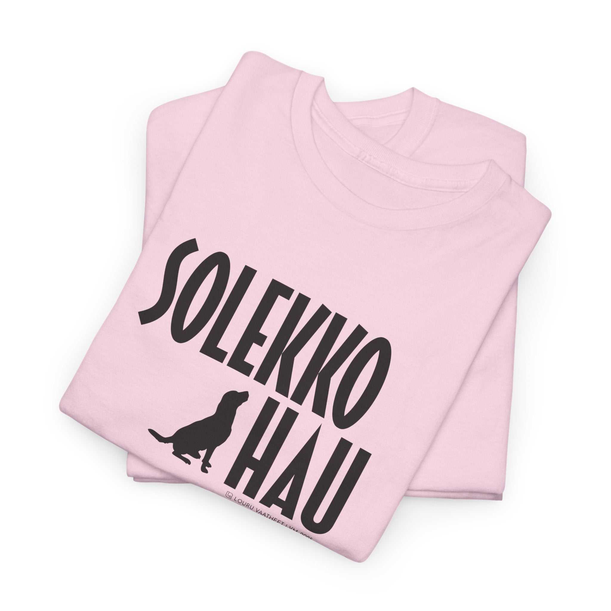 Solekko Hau t-paita, musta teksti | 100% puuvillaa, unisex