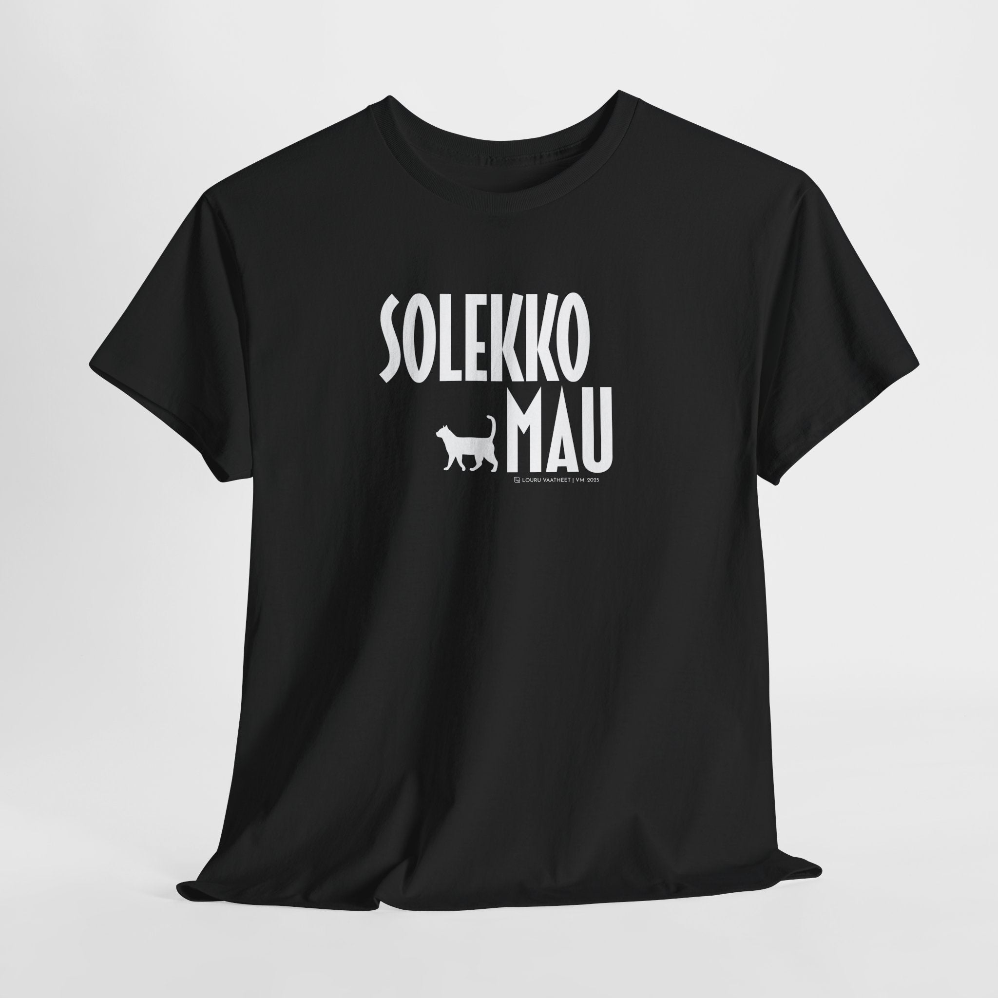 Solekko Mau t-paita, valkoinen teksti | 100% puuvillaa, unisex