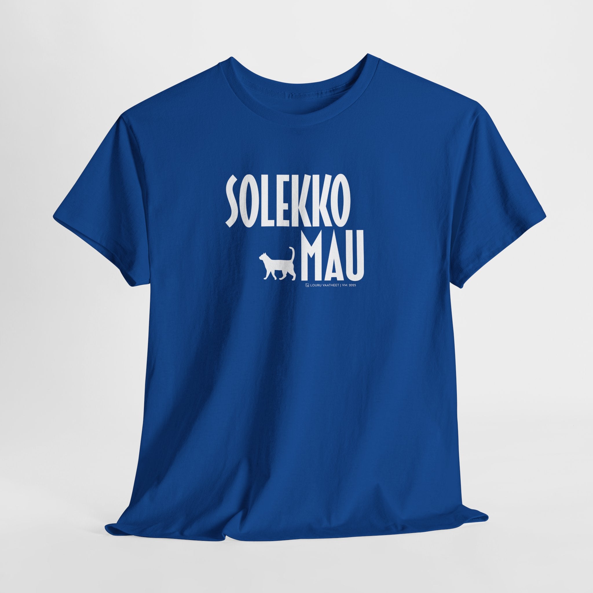 Solekko Mau t-paita, valkoinen teksti | 100% puuvillaa, unisex