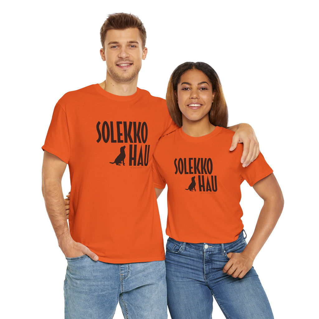 Solekko Hau t-paita, musta teksti | 100% puuvillaa, unisex