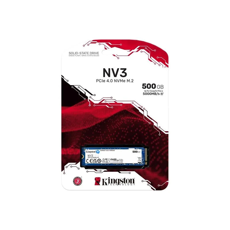 Kingston 500GB NV3 M.2 2280 PCIE 4.0 NVME SSD