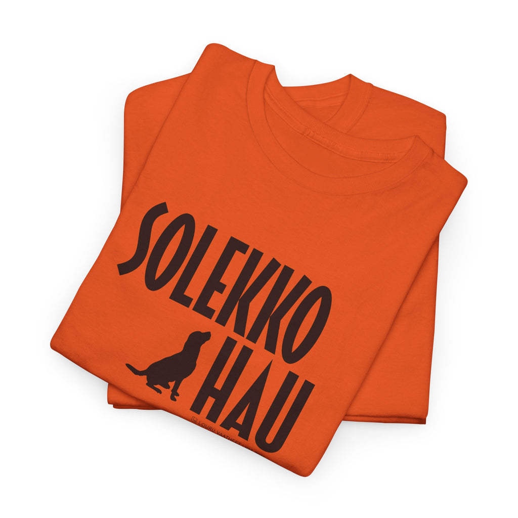 Solekko Hau t-paita, musta teksti | 100% puuvillaa, unisex