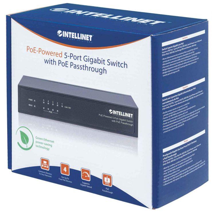 Intellinet 5-portin Gigabit Ethernet PoE+ Passthrough kytkin - Lourun verkkokauppa