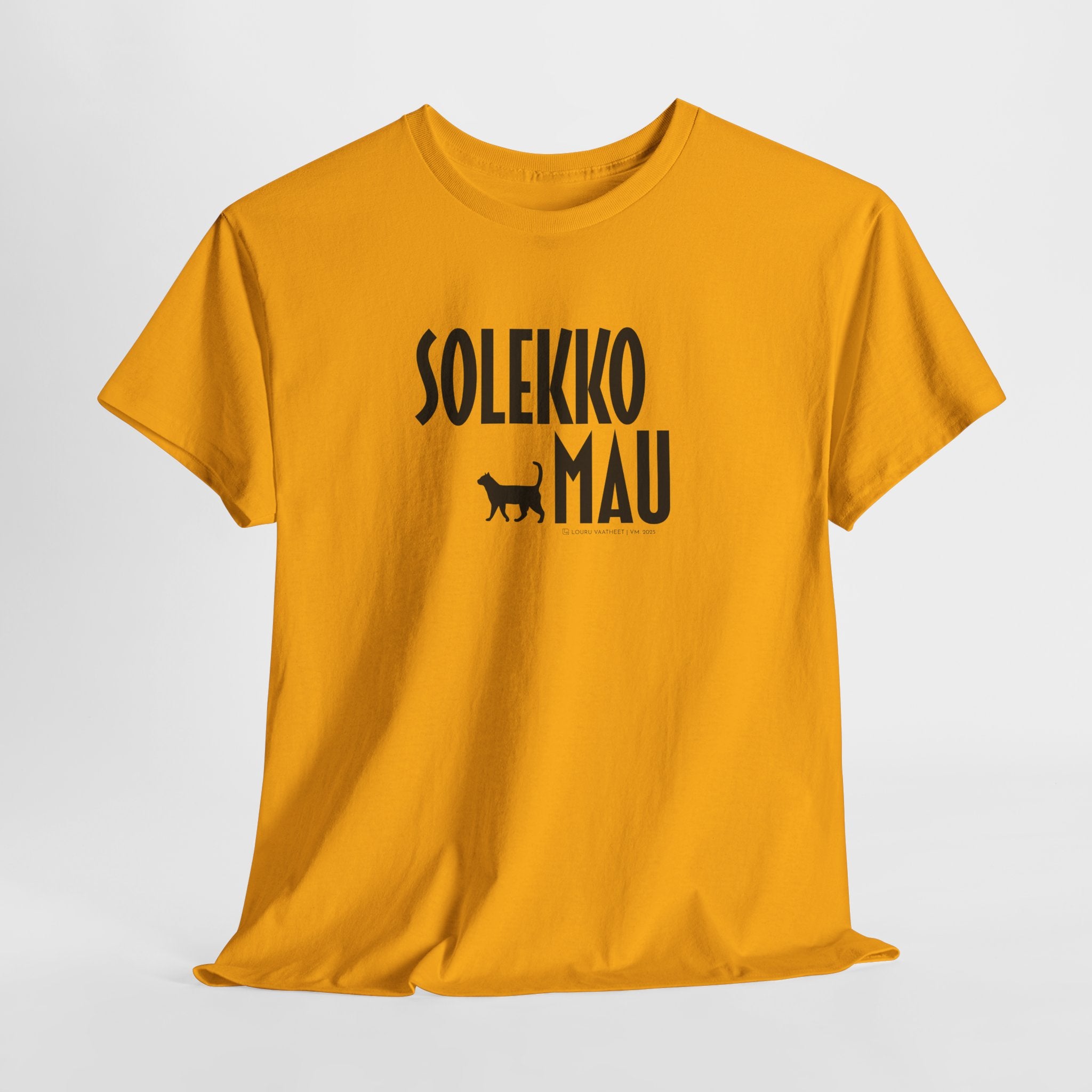 Solekko Mau t-paita, musta teksti | 100% puuvillaa, unisex