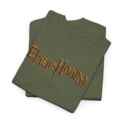 Eläsie Houraa t-paita, kultainen logo | 100% puuvillaa, unisex - Lourun verkkokauppa