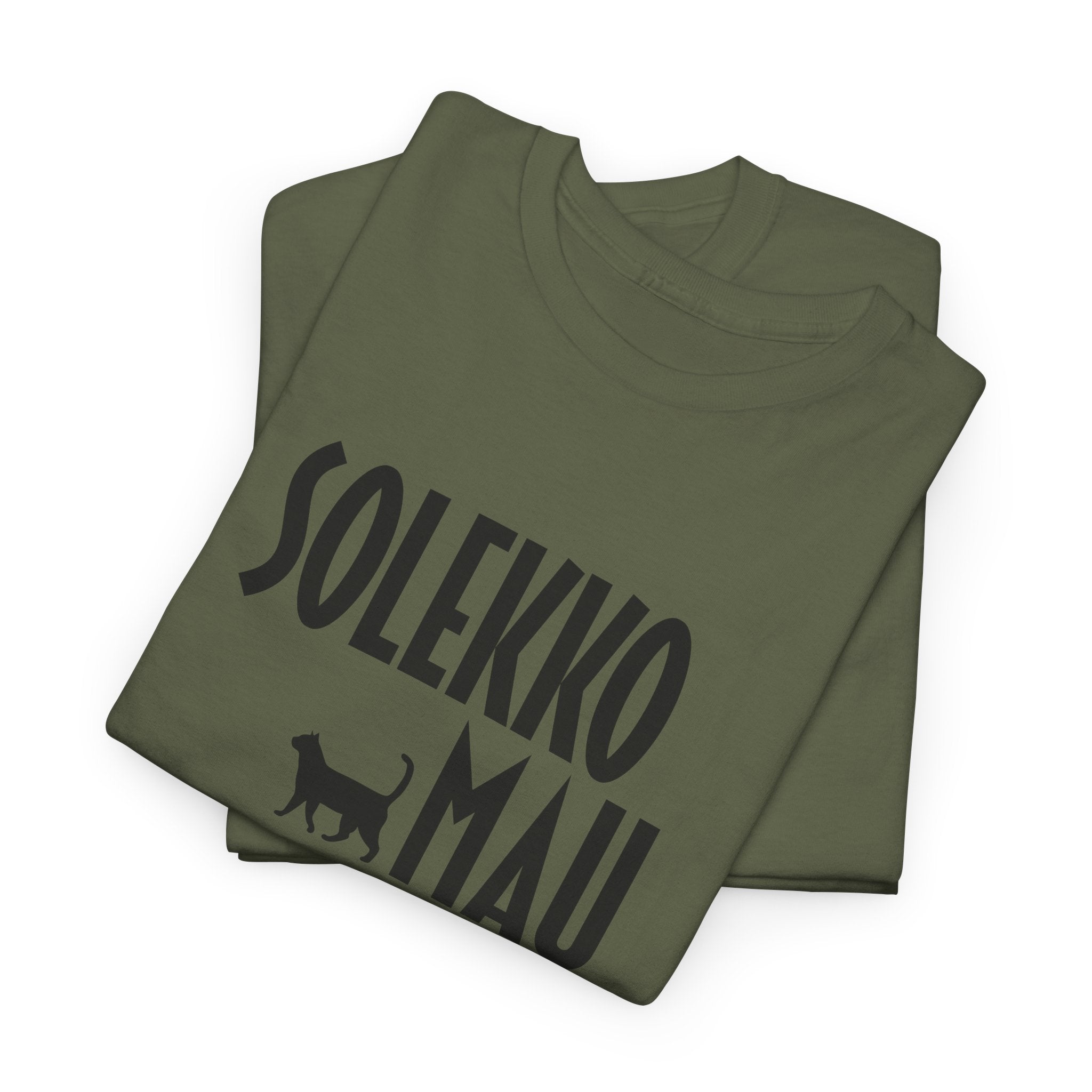 Solekko Mau t-paita, musta teksti | 100% puuvillaa, unisex