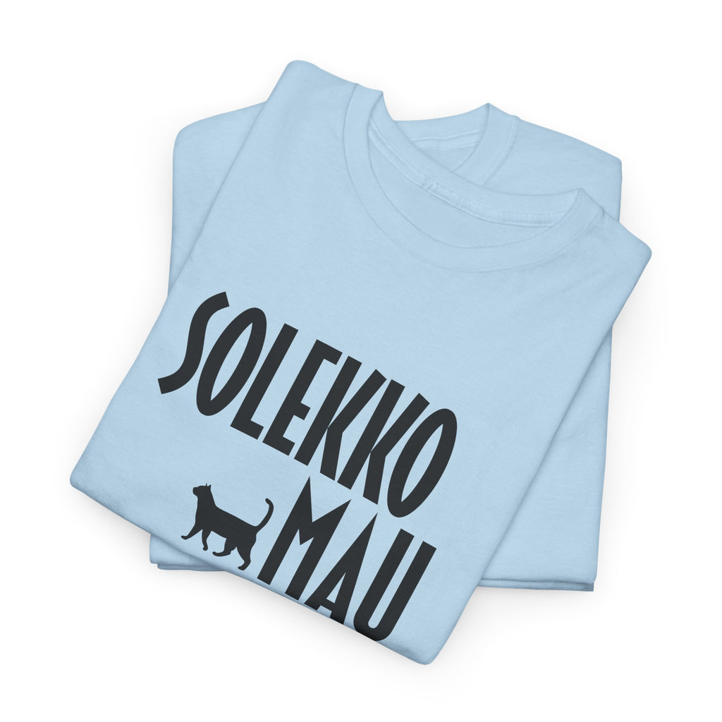 Solekko Mau t-paita, musta teksti | 100% puuvillaa, unisex