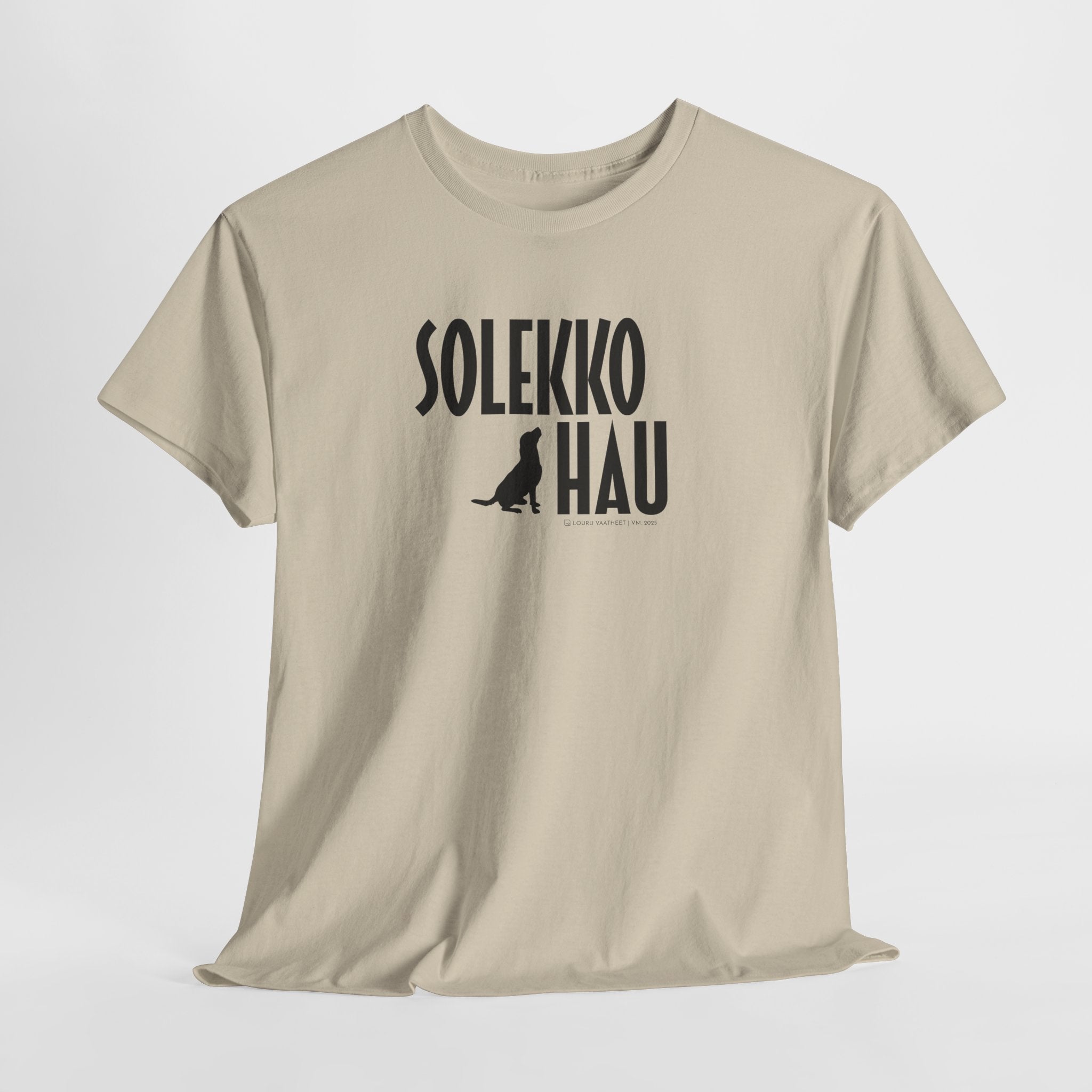 Solekko Hau t-paita, musta teksti | 100% puuvillaa, unisex
