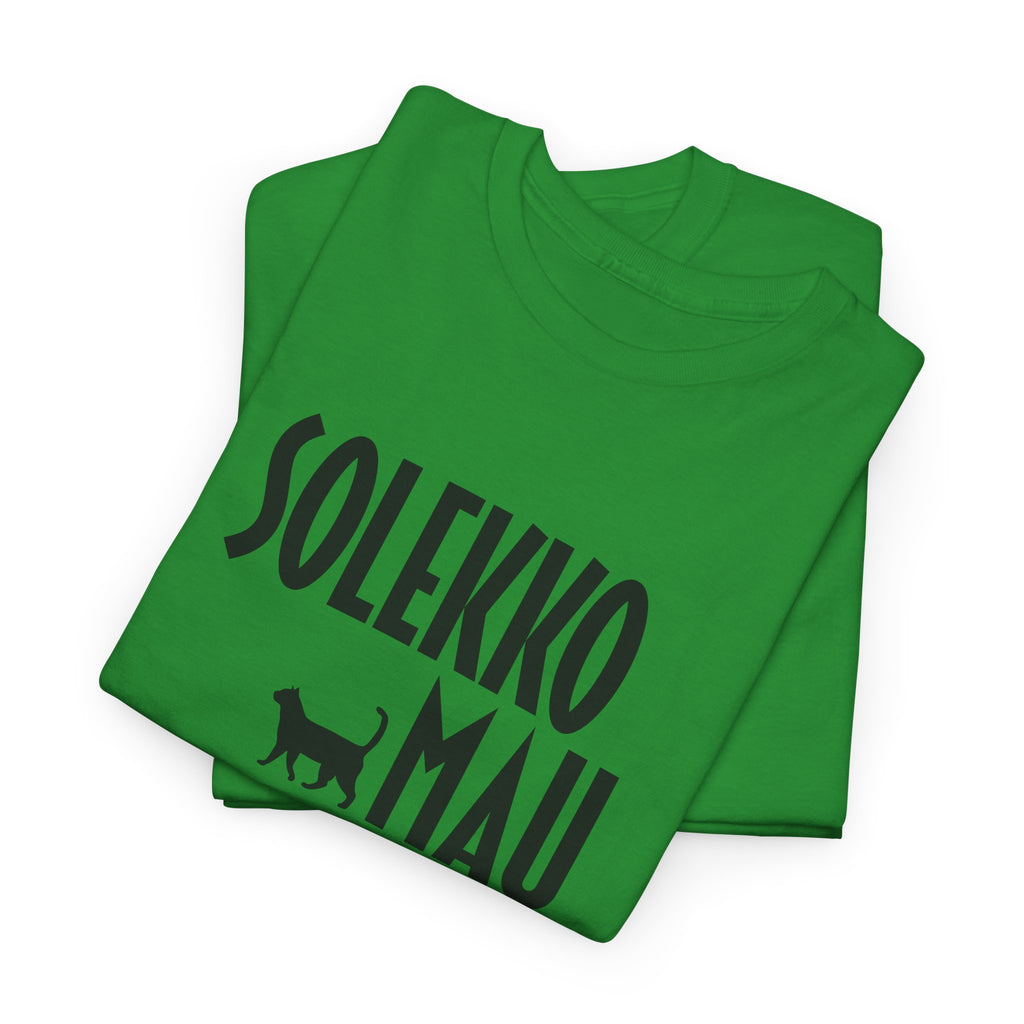Solekko Mau t-paita, musta teksti | 100% puuvillaa, unisex