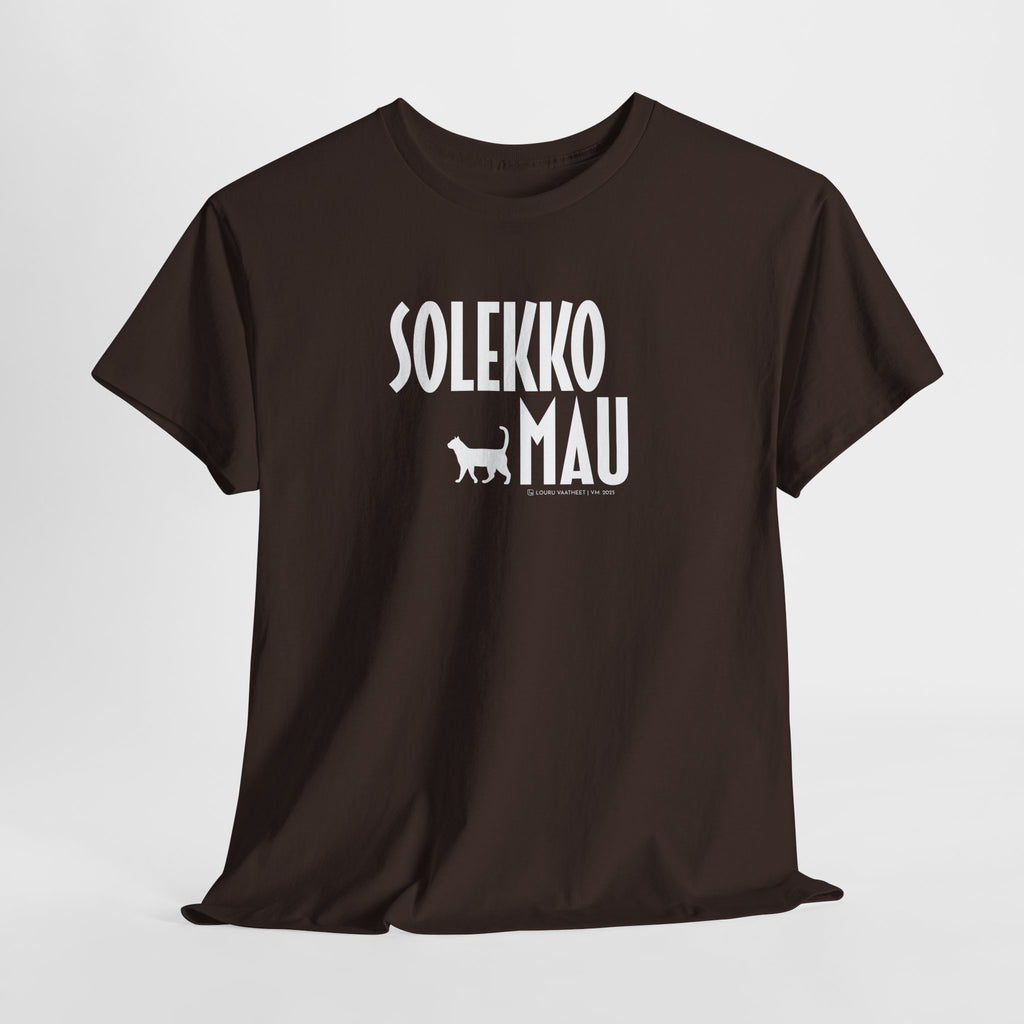 Solekko Mau t-paita, valkoinen teksti | 100% puuvillaa, unisex