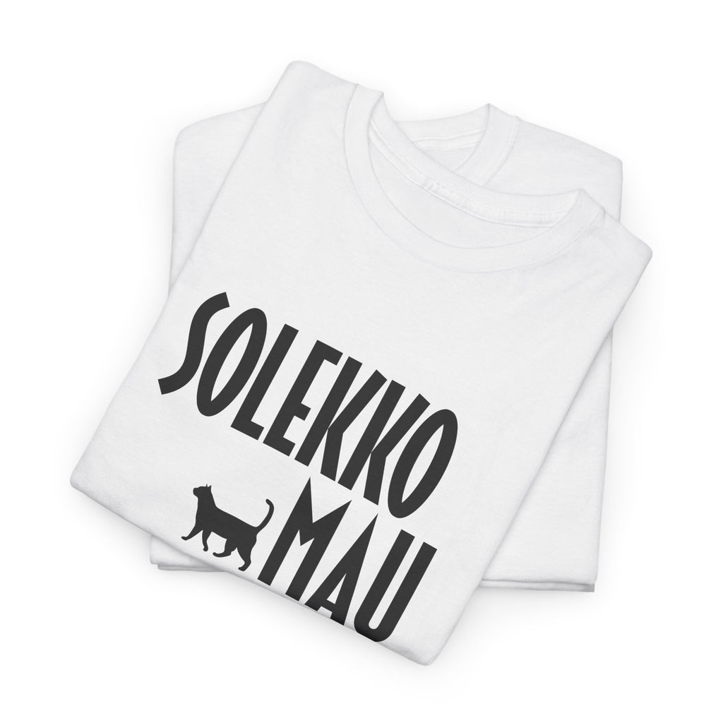 Solekko Mau t-paita, musta teksti | 100% puuvillaa, unisex