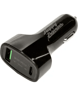 Happy Traveler autolaturi USB-A ja USB-C portilla - Lourun verkkokauppa