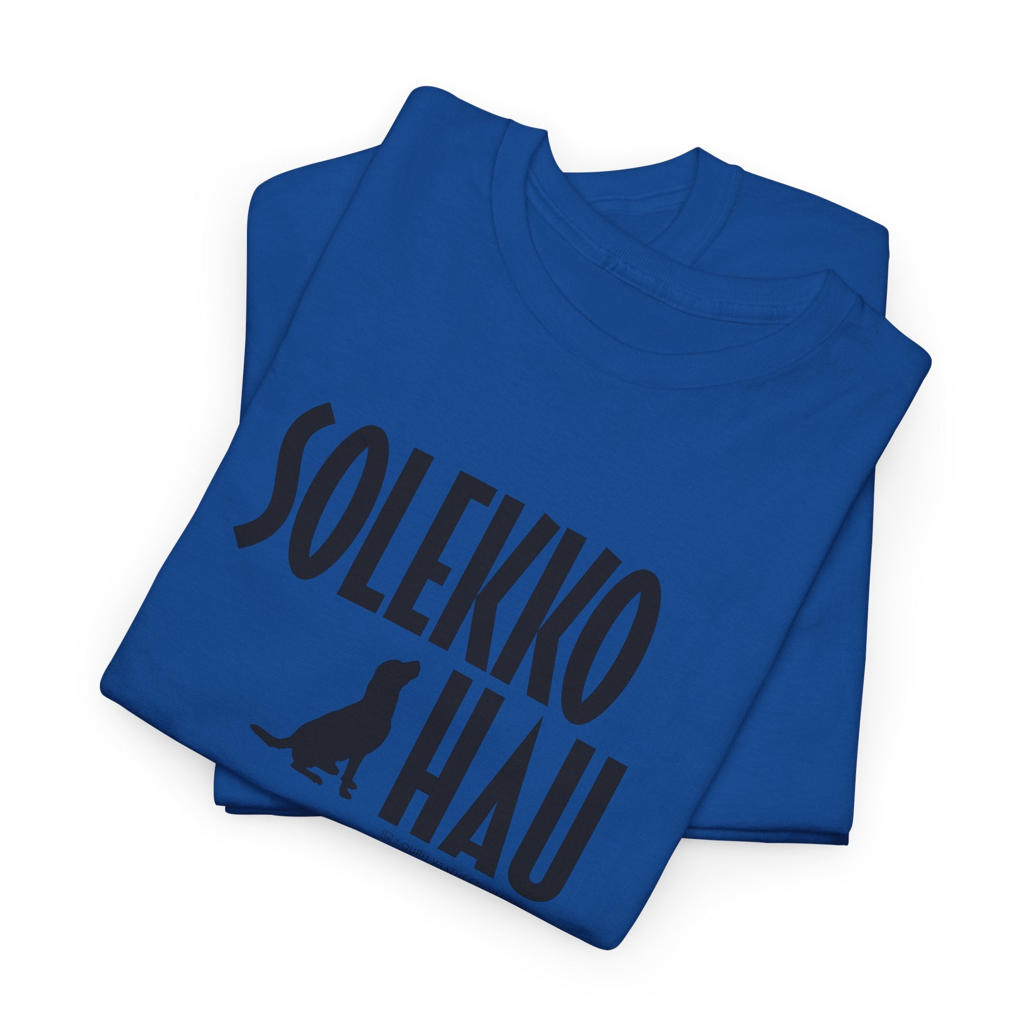 Solekko Hau t-paita, musta teksti | 100% puuvillaa, unisex