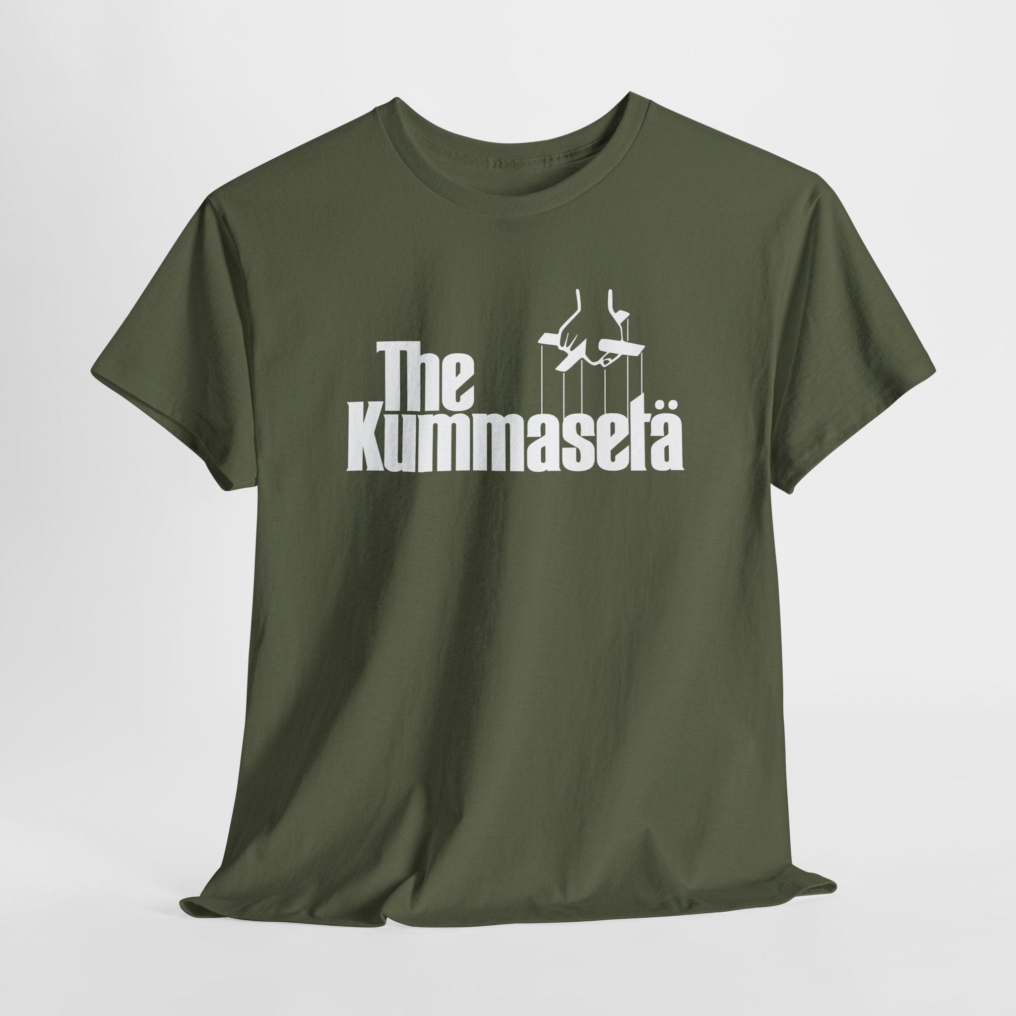 The Kummasetä t-paita, valkoinen teksti | 100% puuvillaa, unisex - Lourun verkkokauppa