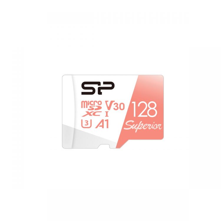 Silicon Power Superior V30 128GB microSDXC -kortti (SD-adapterilla)
