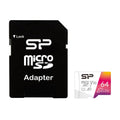 Silicon Power 64GB microSDXC Card (Class 10 Elite UHS-1, with SD Adapter)