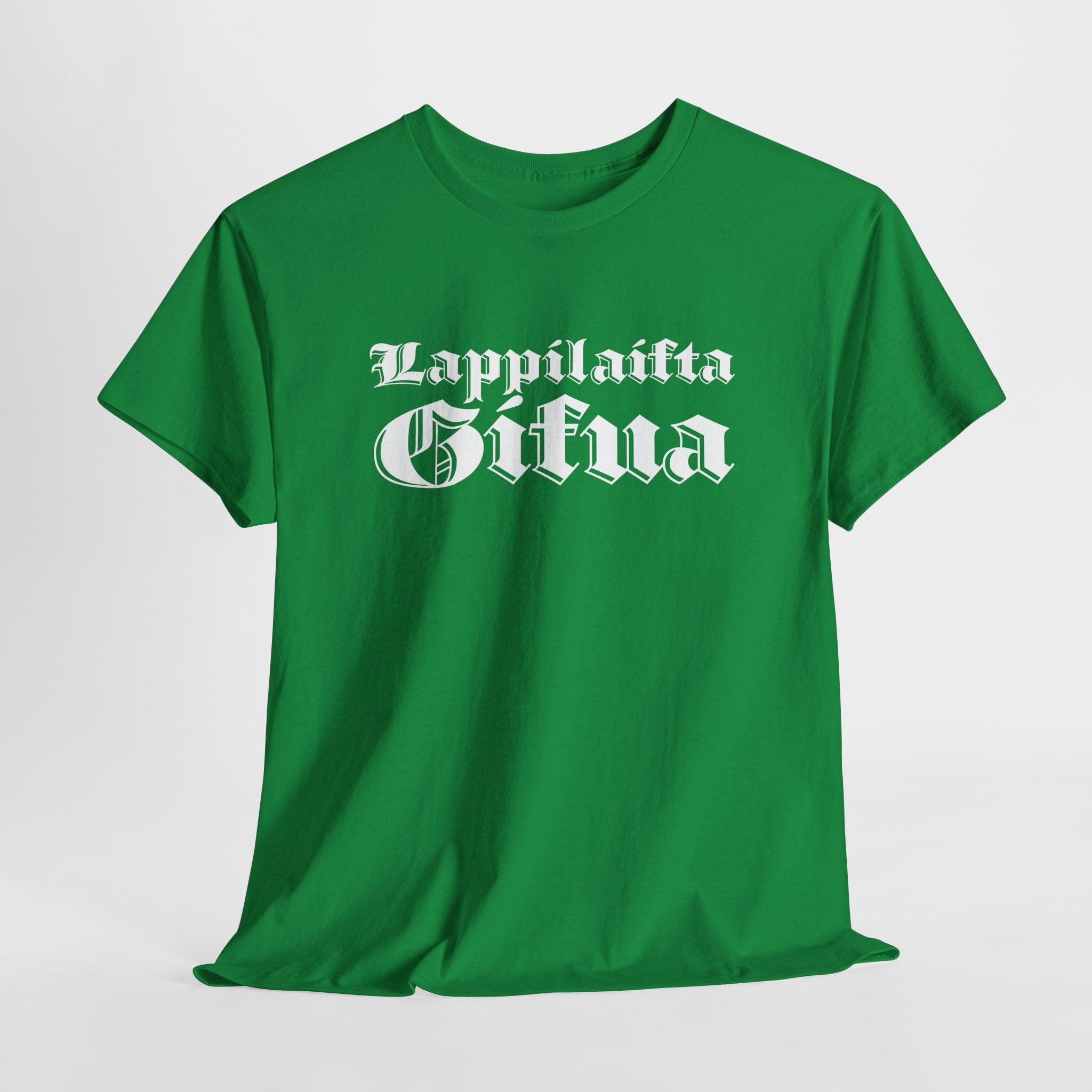 Lappilaista sisua t-paita, valkoinen retro teksti | 100% puuvillaa, unisex - Lourun verkkokauppa
