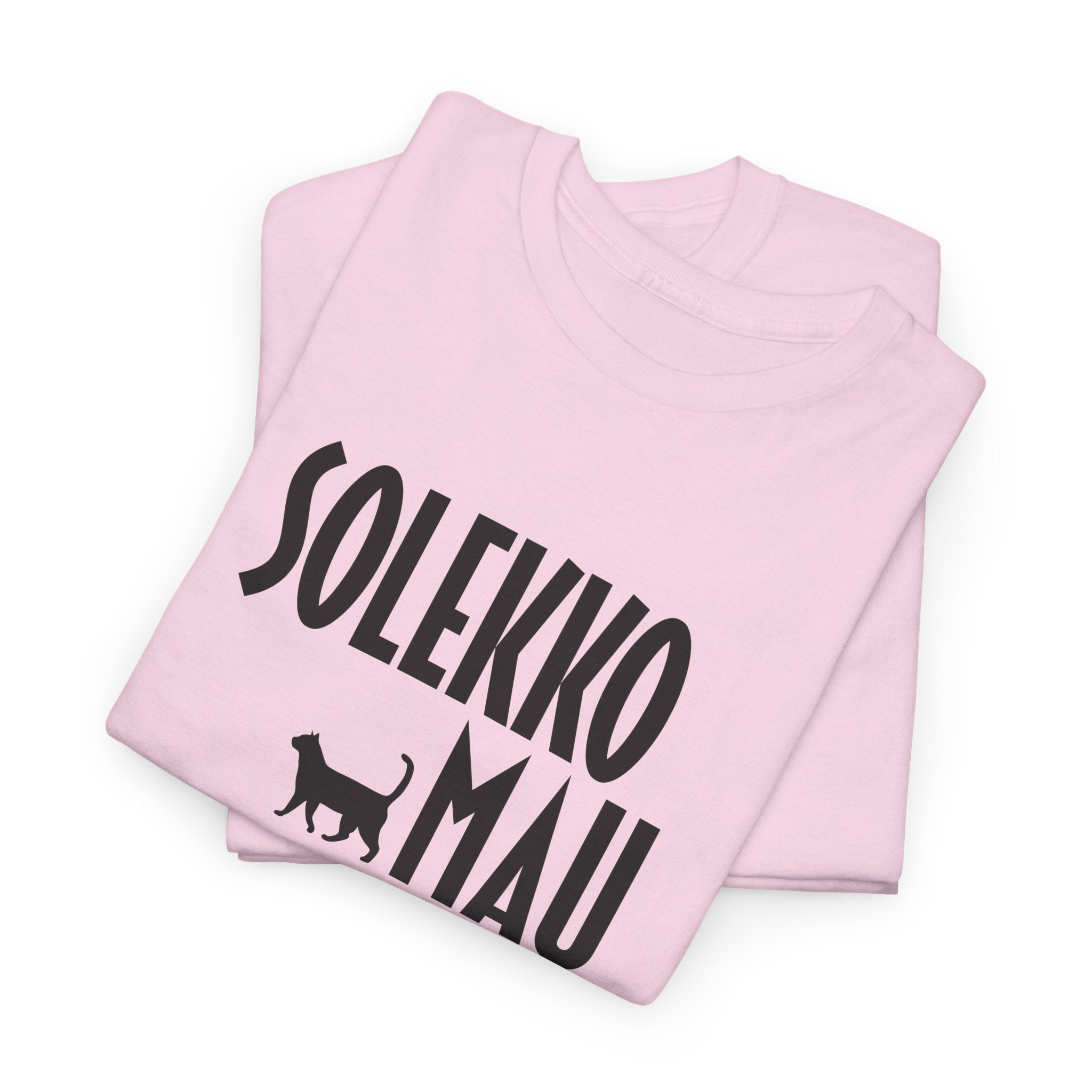 Solekko Mau t-paita, musta teksti | 100% puuvillaa, unisex
