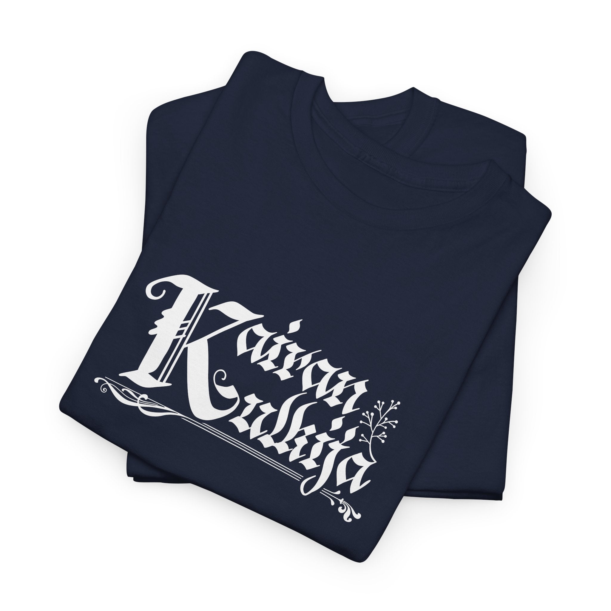Kairan Kulkija T-paita – 100% puuvillainen paita retkeilyyn ja vapaa-aikaan | valkoinen teksti | unisex