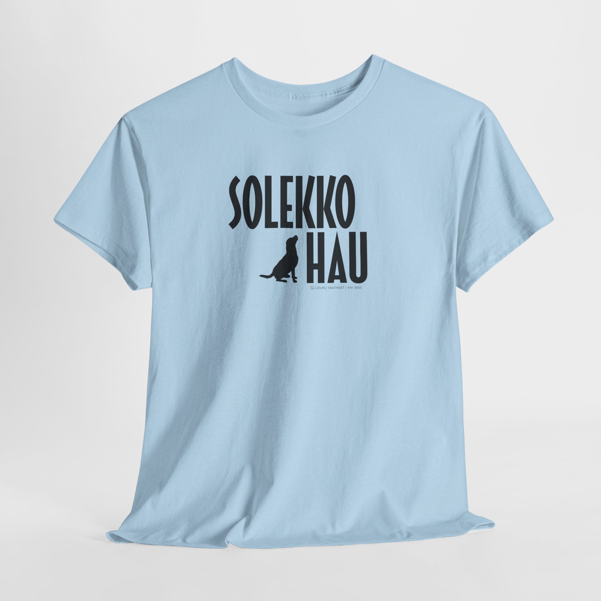 Solekko Hau t-paita, musta teksti | 100% puuvillaa, unisex