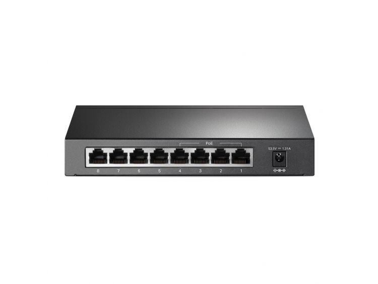 TL-SG1008P 8-porttinen PoE-kytkin edestä