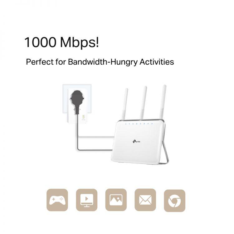 TP-LINK TL-PA7017P KIT Powerline adapterit (2kpl) - Lourun verkkokauppa