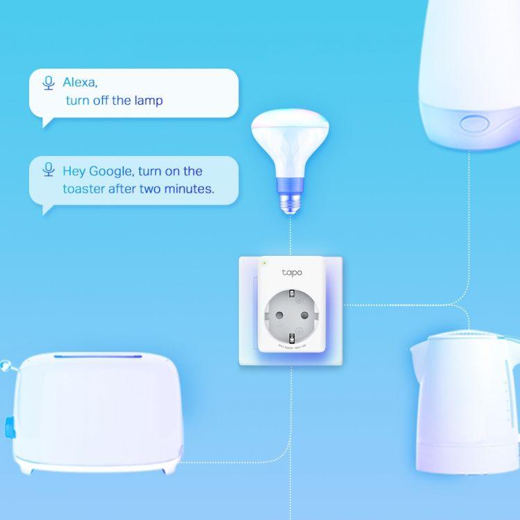 TP-LINK Tapo P110(4-Pack) Mini Smart Wi-Fi -älypistorasia, valkoinen - Lourun verkkokauppa