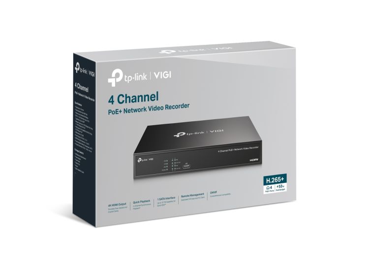 TP-LINK VIGI NVR1004H-4P tallennin
