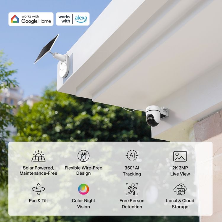 TP-LINK Tapo C610 KIT valvontakamera aurinkopaneelilla