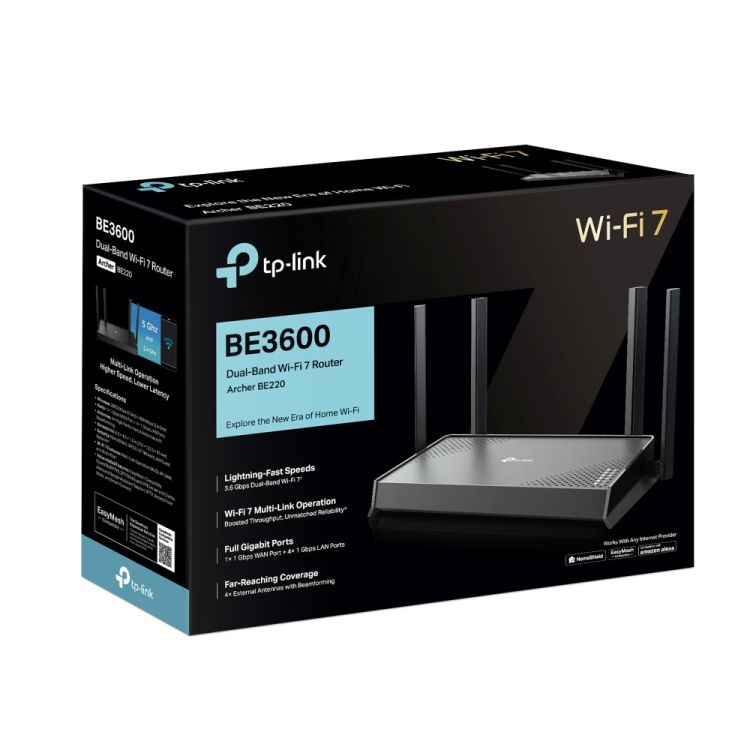 TP-LINK Archer BE220 WiFi 7 reititin
