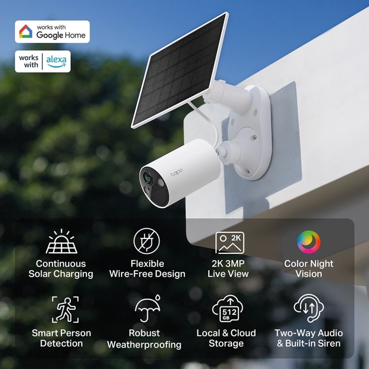 TP-LINK Tapo C410 KIT valvontakamera aurinkopaneelilla
