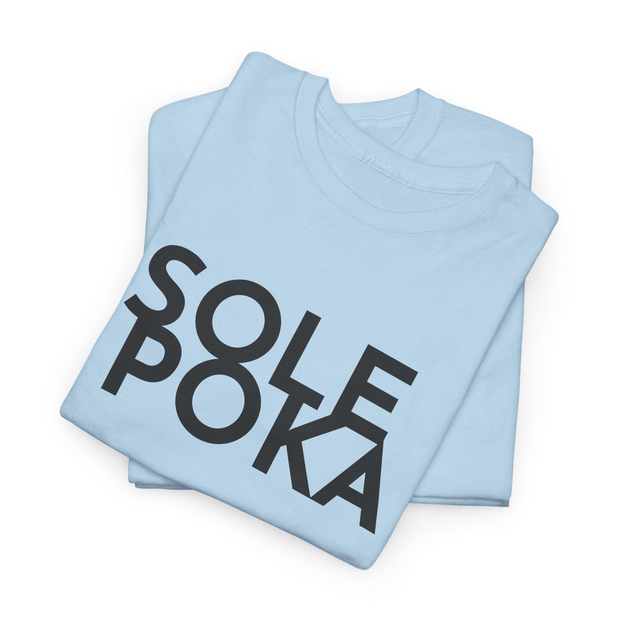 Sole Poka t-paita, musta teksti | 100% puuvillaa, unisex - Lourun verkkokauppa
