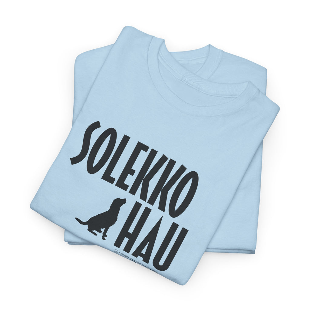 Solekko Hau t-paita, musta teksti | 100% puuvillaa, unisex