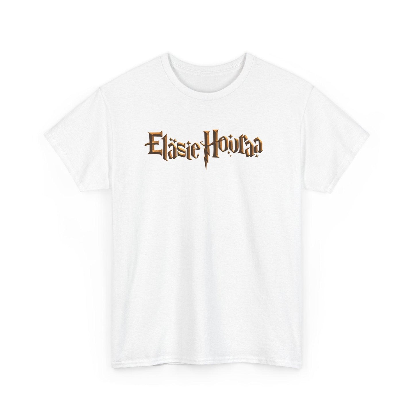 Eläsie Houraa t-paita, kultainen logo | 100% puuvillaa, unisex - Lourun verkkokauppa