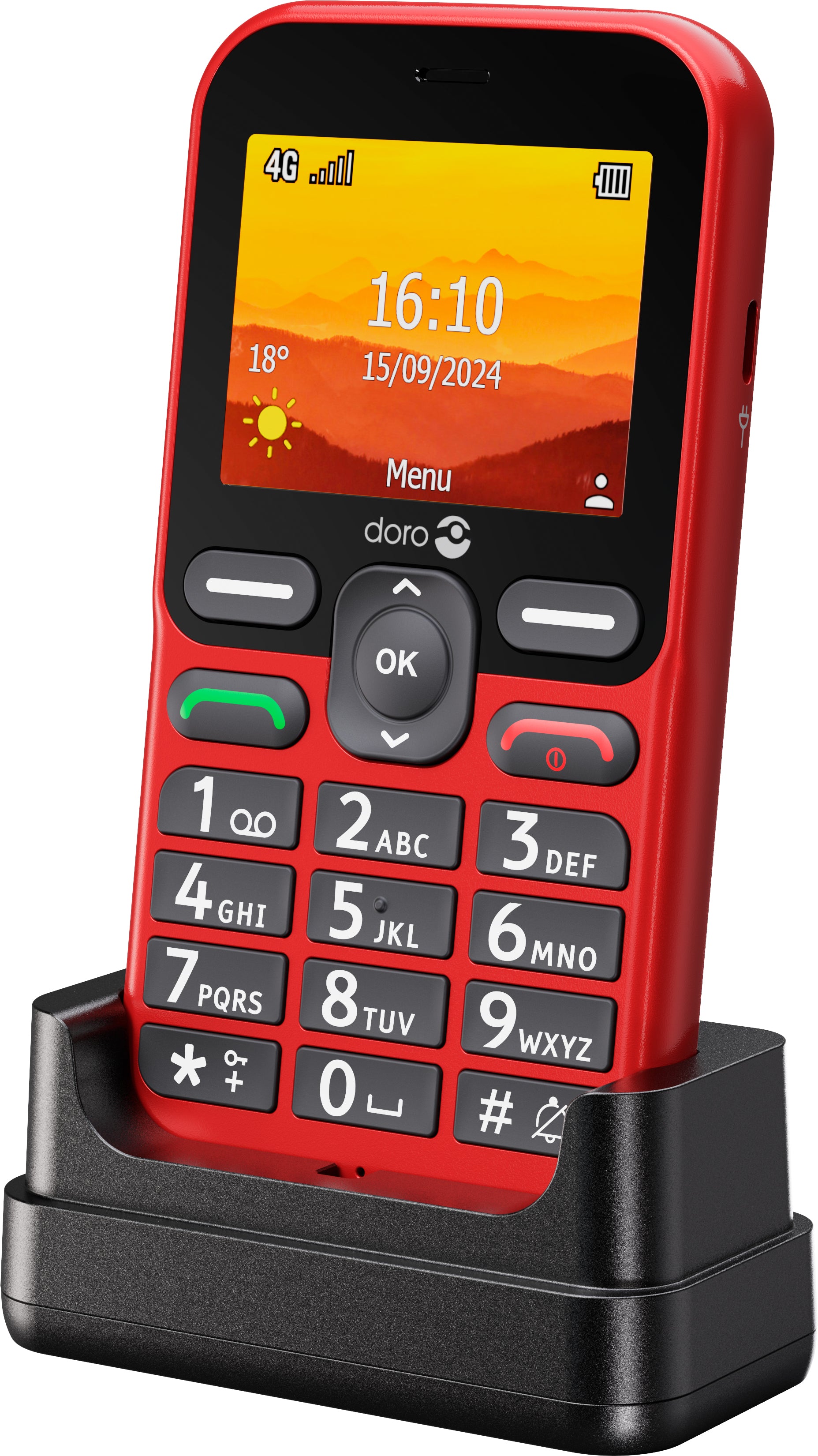 DORO LEVA L11 4G puhelin, punainen