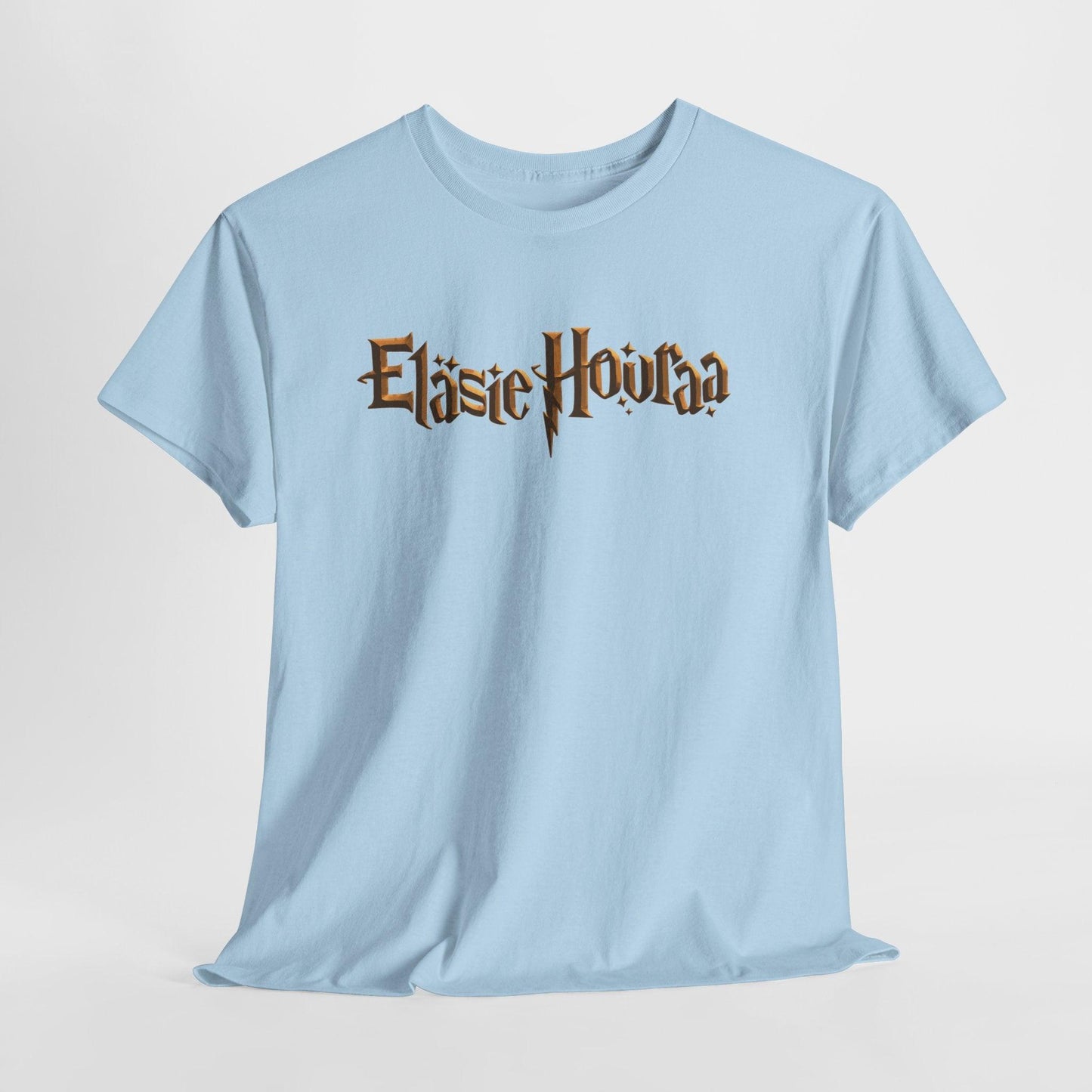 Eläsie Houraa t-paita, kultainen logo | 100% puuvillaa, unisex - Lourun verkkokauppa