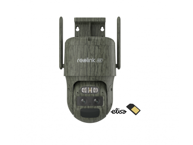 Reolink TrackMix Series G770 Camo+SIM akkukäyttöinen 8MP PTZ Auto Tracking AI kamera ulkokäyttöön