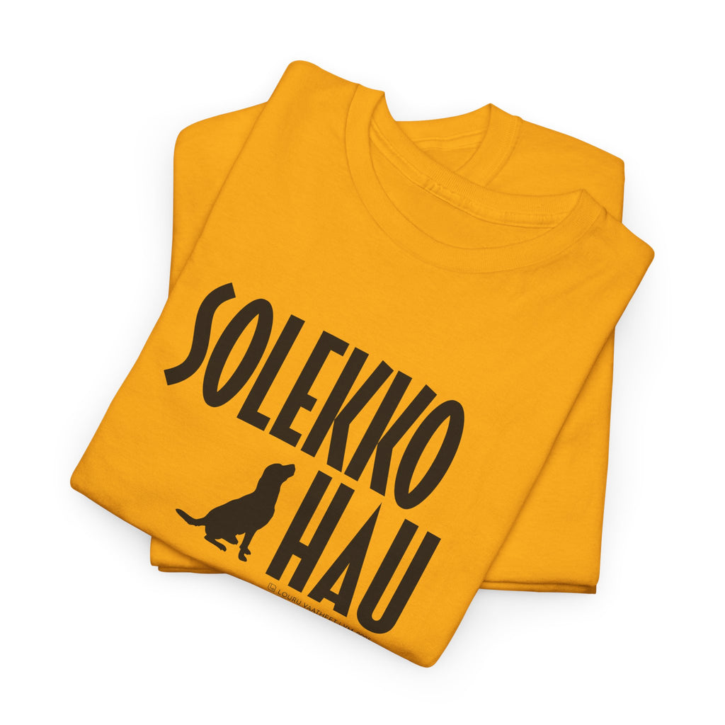 Solekko Hau t-paita, musta teksti | 100% puuvillaa, unisex