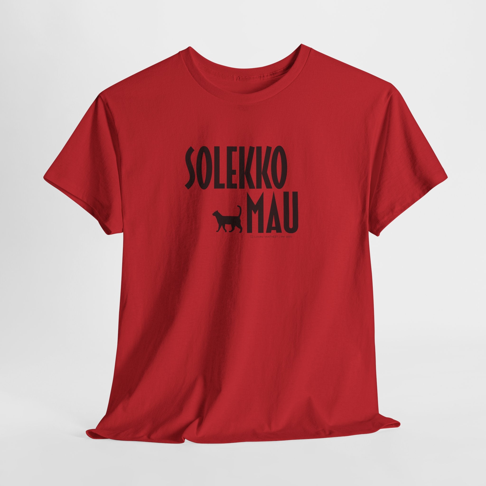 Solekko Mau t-paita, musta teksti | 100% puuvillaa, unisex