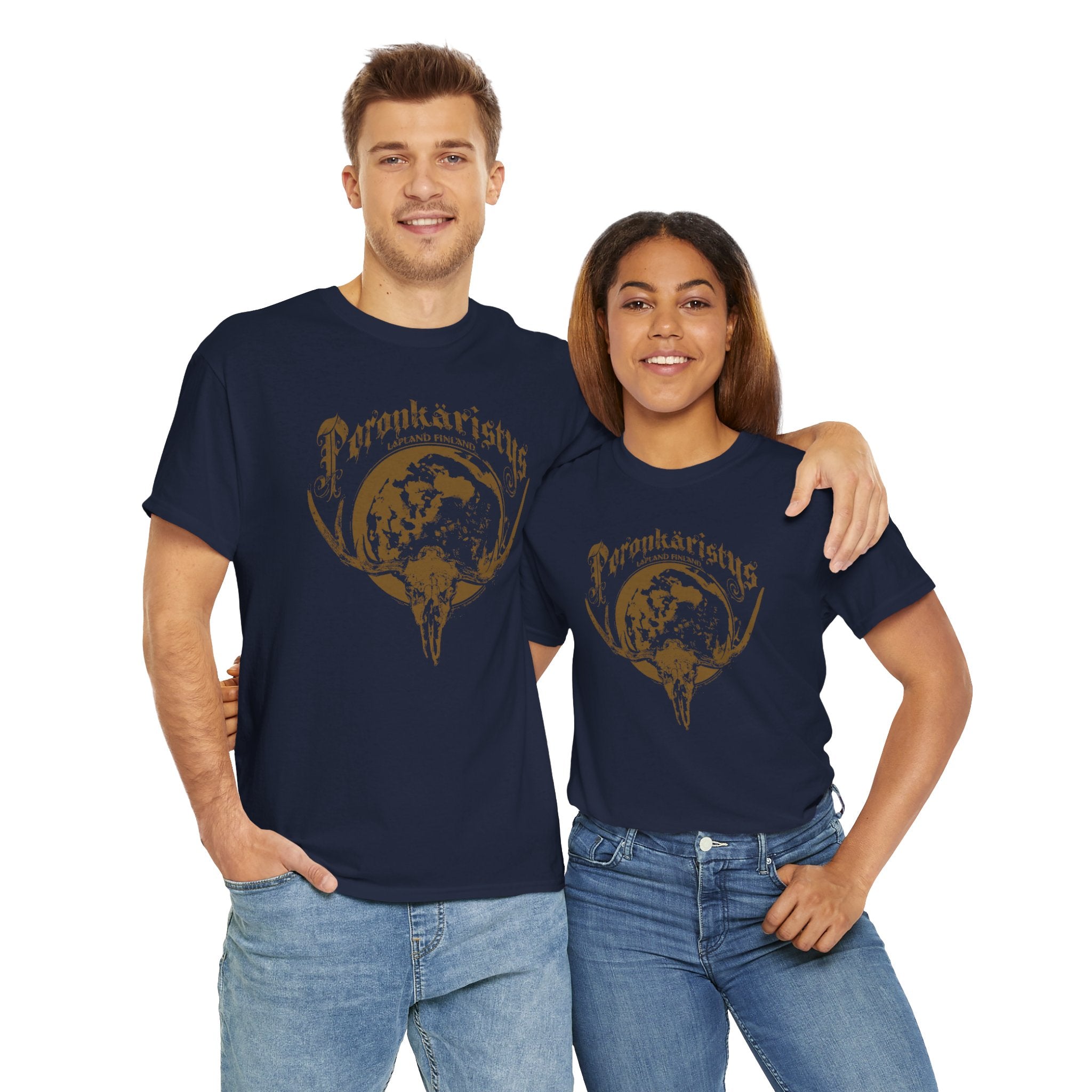 Poronkäristys Lapland Finland t-paita | 100% puuvillaa, unisex